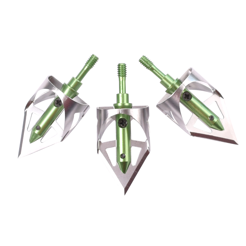 NIKAアーチェリー15B025 100グレインブロードヘッドアーチェリークロスボウボルト狩猟クロスボウ矢のヒント