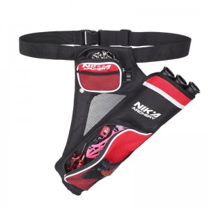 Nika Archery 430021 Rh赤い色3チューブ股関節Quiver狩猟トレーニングarchery arrow quiverホルダー弓ベルトウエスト吊りターゲットクワイバー