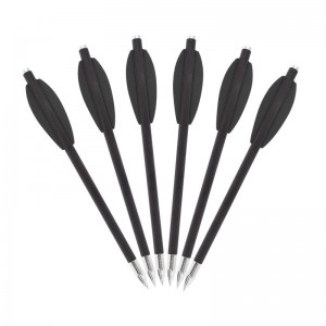 Elongarrow 119612-04 2pcsの黒い色の矢印vaneを備えたピストルクロスボウボルト