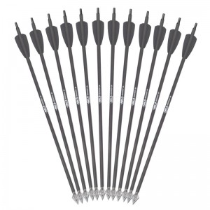 15インチid6.2mmカーボン矢印ボルト2インチのブラックベーンfor rxクロスボウ